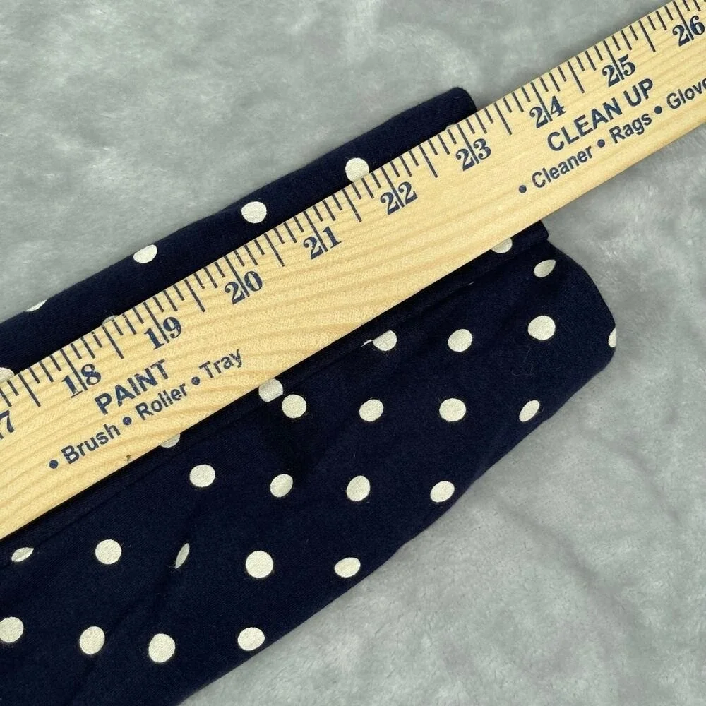 Talbots Blazer Petite Small SP Navy White Polka Dot Cotton Blend Unstructured‎